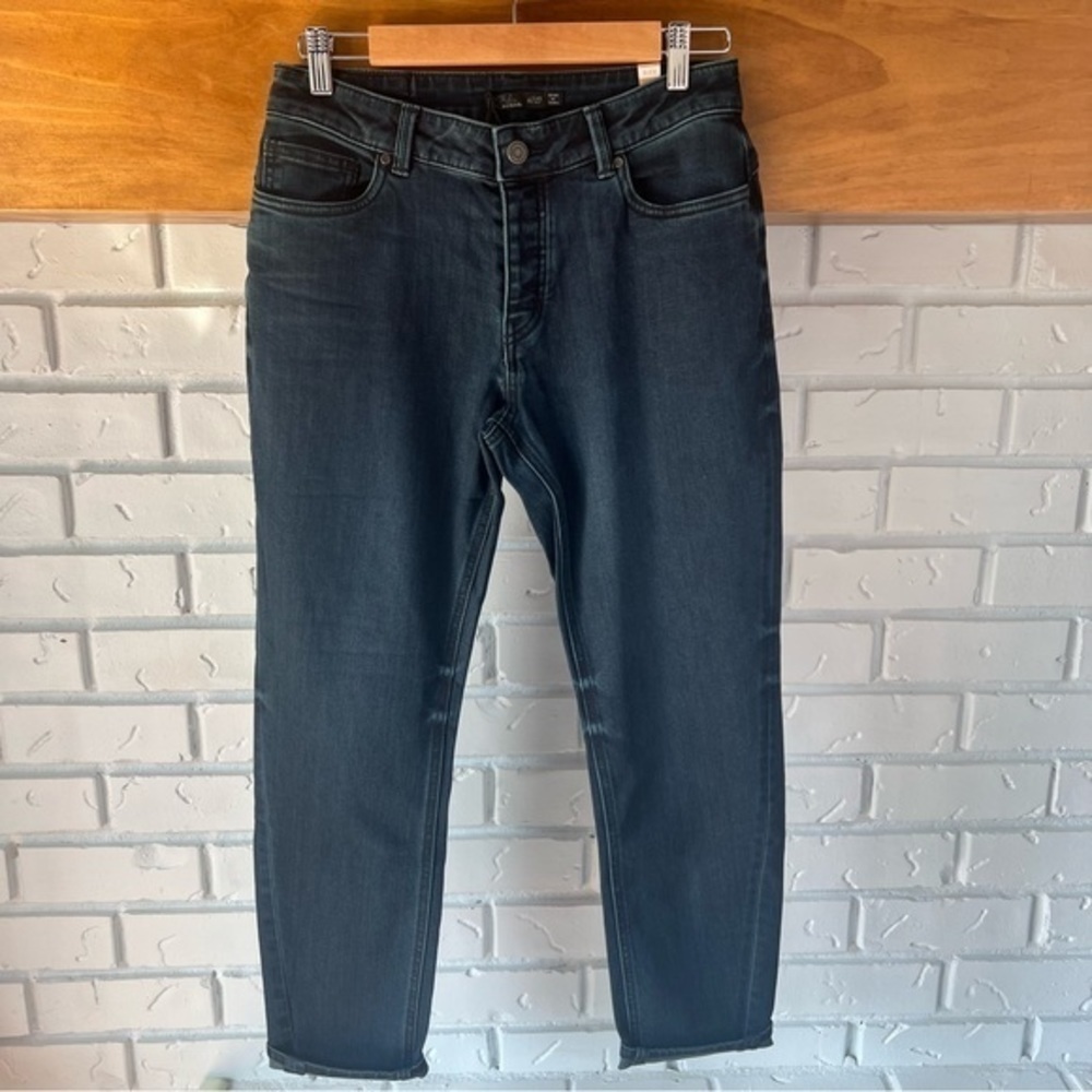 prAna Slim Boyfriend Fit Buxton Jeans, Deep Blue, Size 4/27